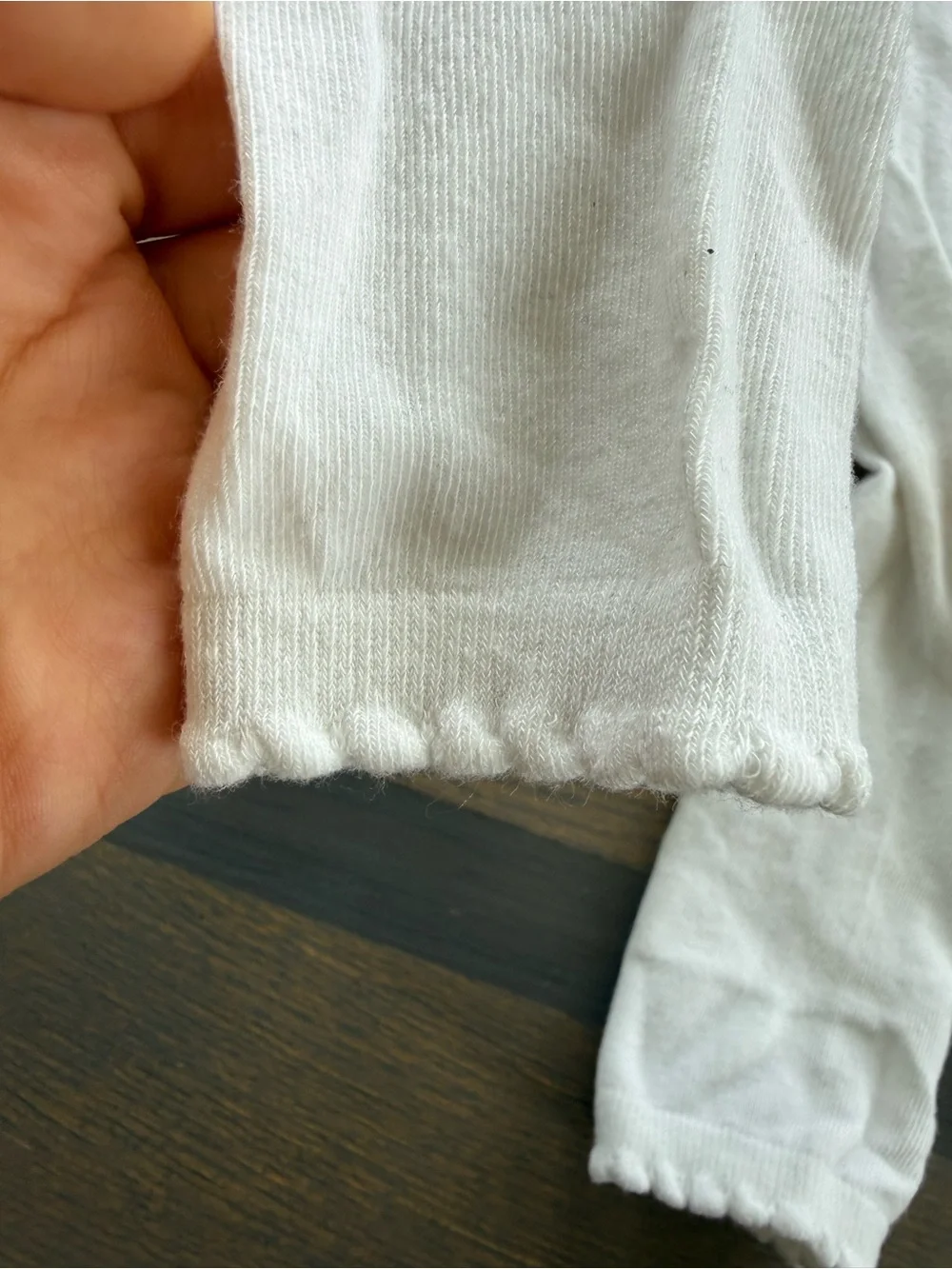 Girls white scalloped footless tights one size but good for XS/S